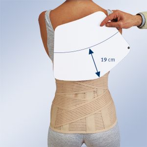 FAJA SACROLUMBAR CON BOLSA PARA ALOJAR PLACA TERMOMOLDEABLE